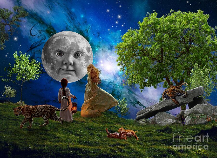 What the Moon Can See Digital Art by Monty Wright