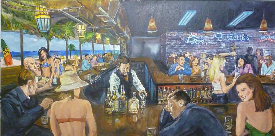 When I See This Bar Painting by Bryan Bustard