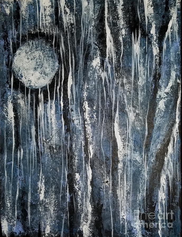 Blue Painting - When Night Comes by Hilda Lechuga Blue Painting - When Night Comes by Hilda Lechuga
