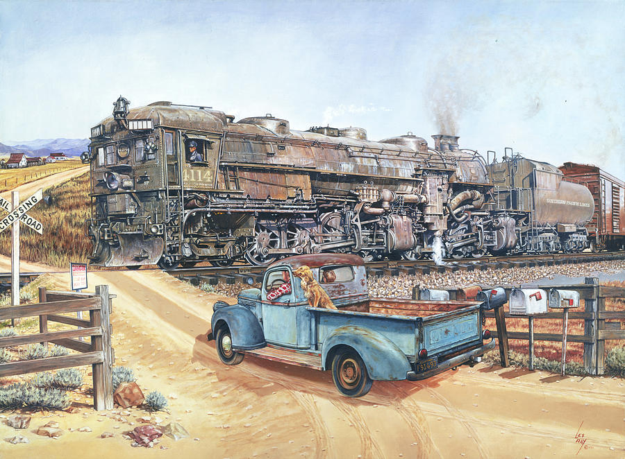 Train Painting - When The Earth Quakes by Les Ray