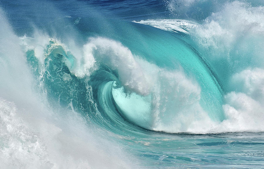 Nature Photograph - When The Ocean Turns Into Blue Fire by Daniel Montero