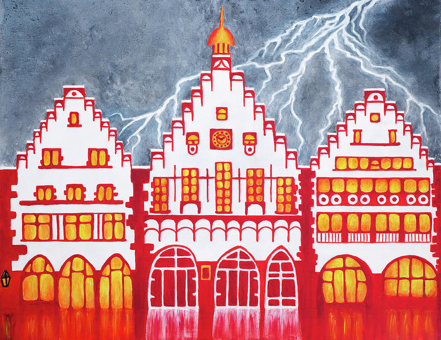 Landmark Painting - When Thunder Reigns by Iryna Goodall