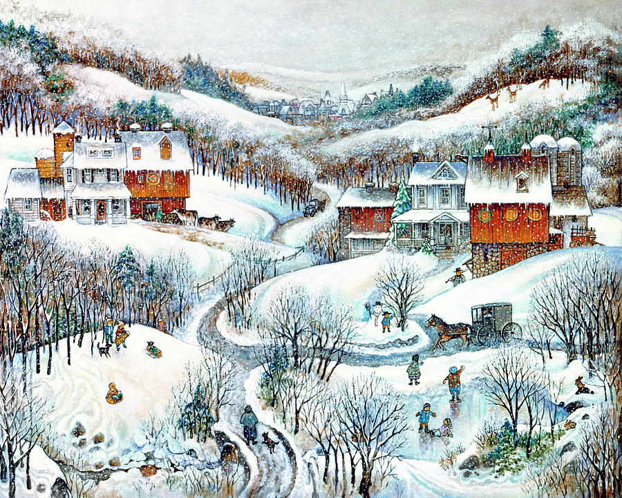 Barn Painting - When Winter Comes by Bill Bell