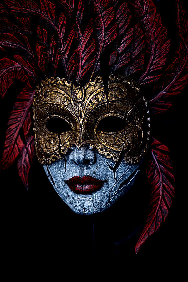 Where Does The Mask Begin And End? Photograph by Simon Ciappara Lrps.