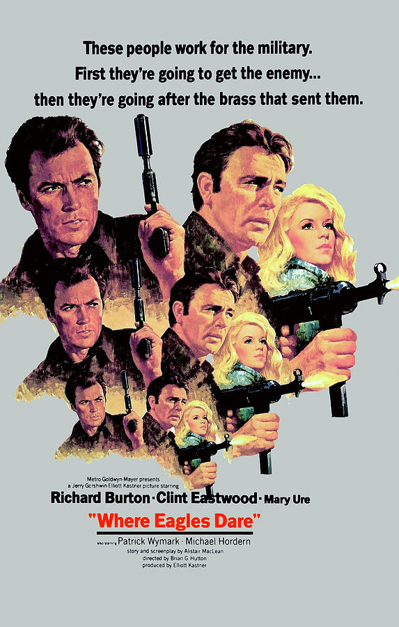 Clint Eastwood Photograph - Where Eagles Dare by Globe Photos