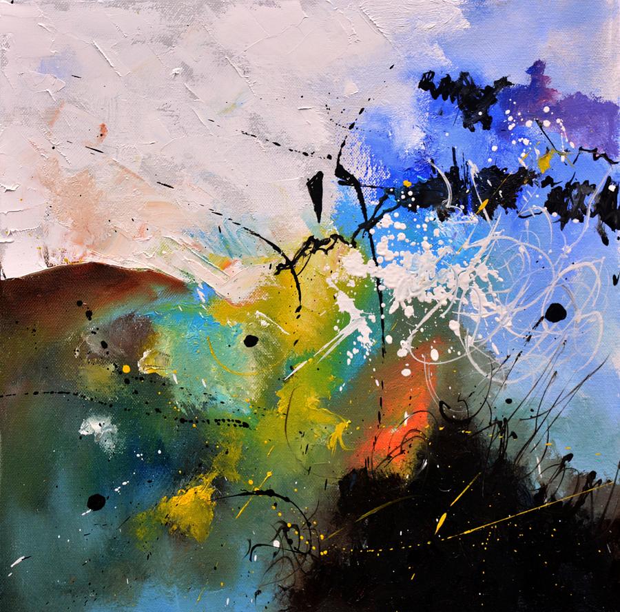 Abstract Painting - Where the angels like to tread by Pol Ledent