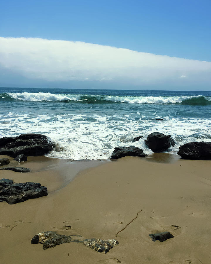 Where The Ocean Meets The Beach Photograph