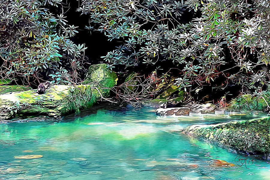 Oil Painting - Where The River Bends by Christina M Hale