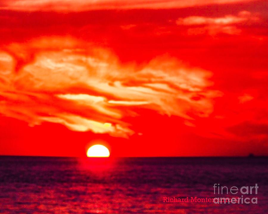 Where the Sun Meets the Ocean  Photograph by Richard  Montemurro