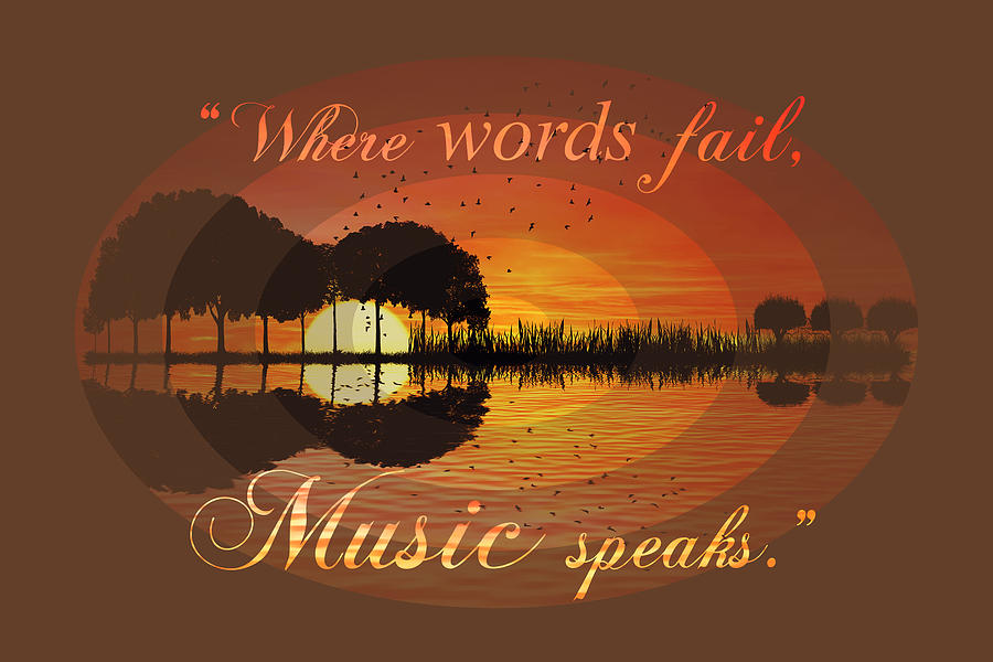 Where words fail, music speaks. Hans Christian Anderson Digital Art by PsychoShadow ART