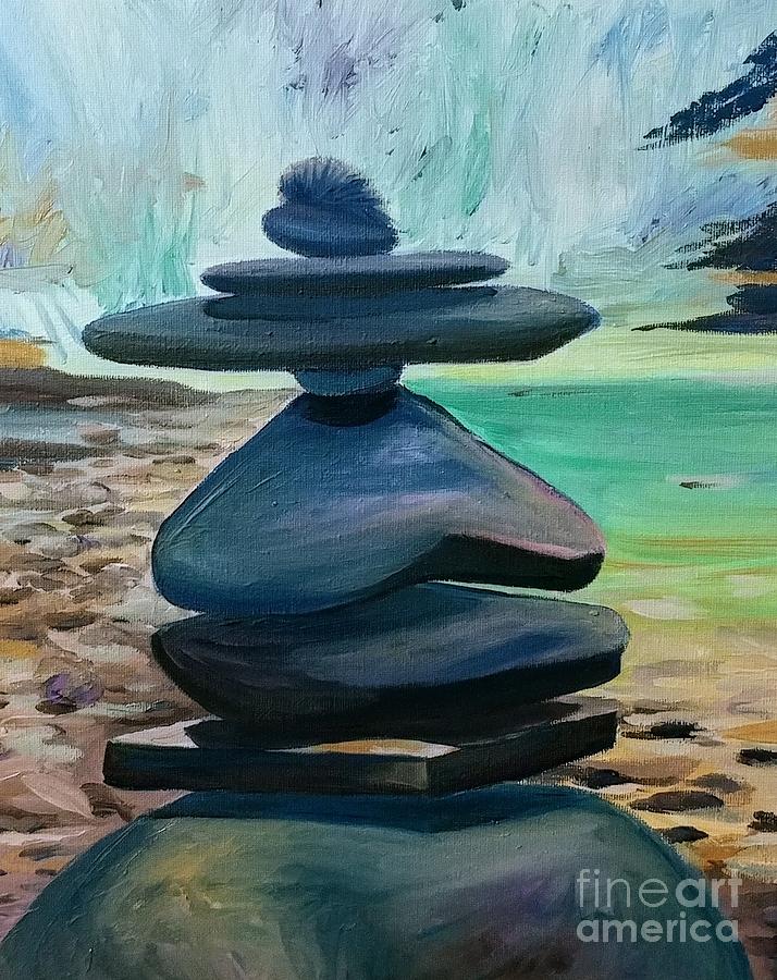 Nature Painting - Whetstone Rocks by Vanda Hughes
