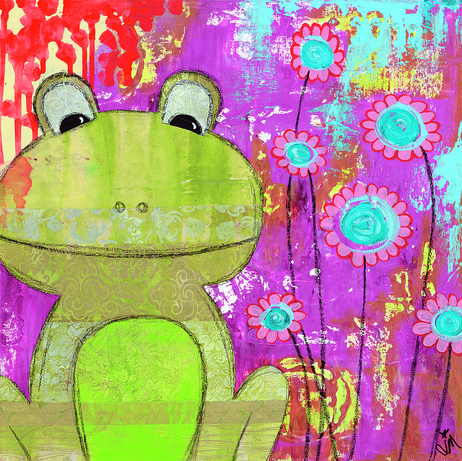 Whimsical Frog Painting by Jennifer Mccully - Pixels