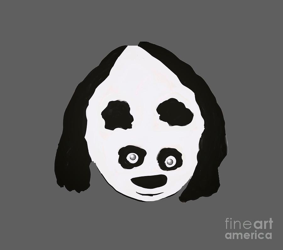 Whimsical Panda Drawing by Susan Garren
