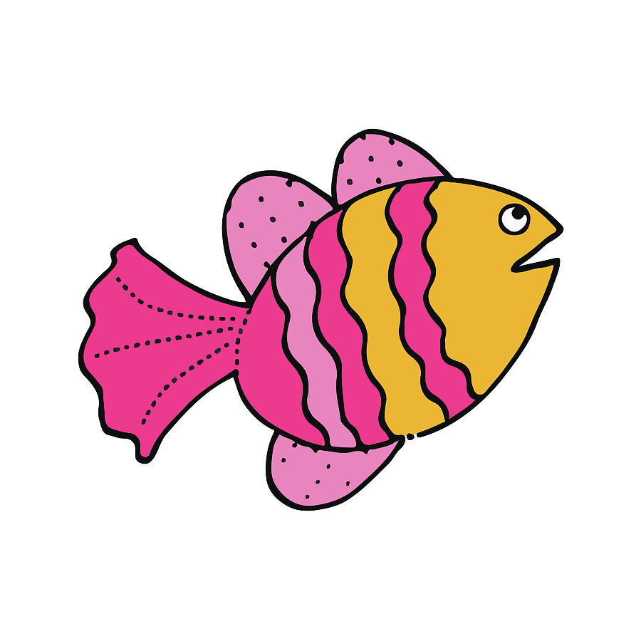 Fish Digital Art - Whimsical Sea Creatures I by Deidre Mosher