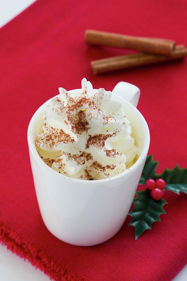 Whipped Cream With Ground Cinnamon christmas Photograph by Lydie Besancon
