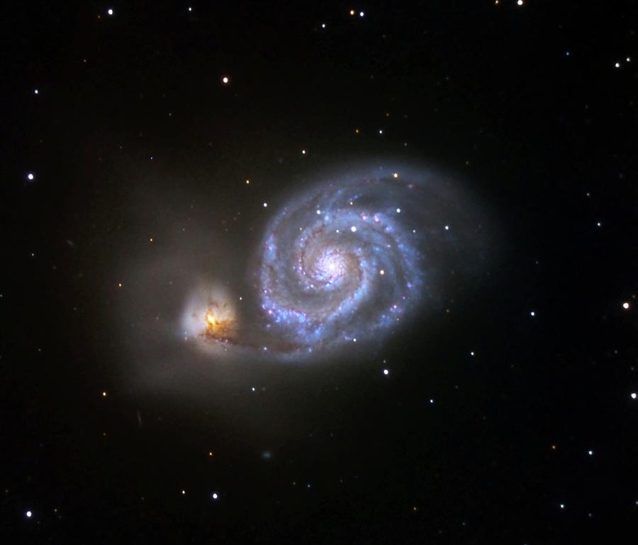 Space Photograph - Whirlpool Galaxy by David James