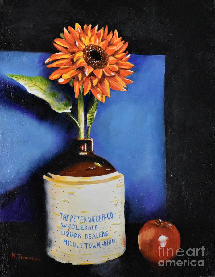 Sunflower Painting - Whiskey Jug by Melvin Turner