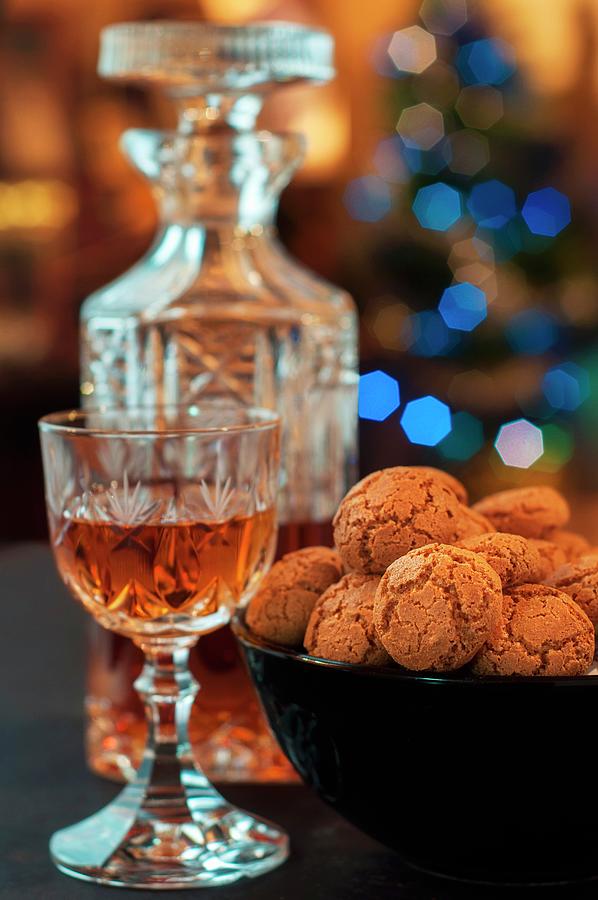 Whisky And Amaretti Biscuits Photograph by Paolo Lenzi