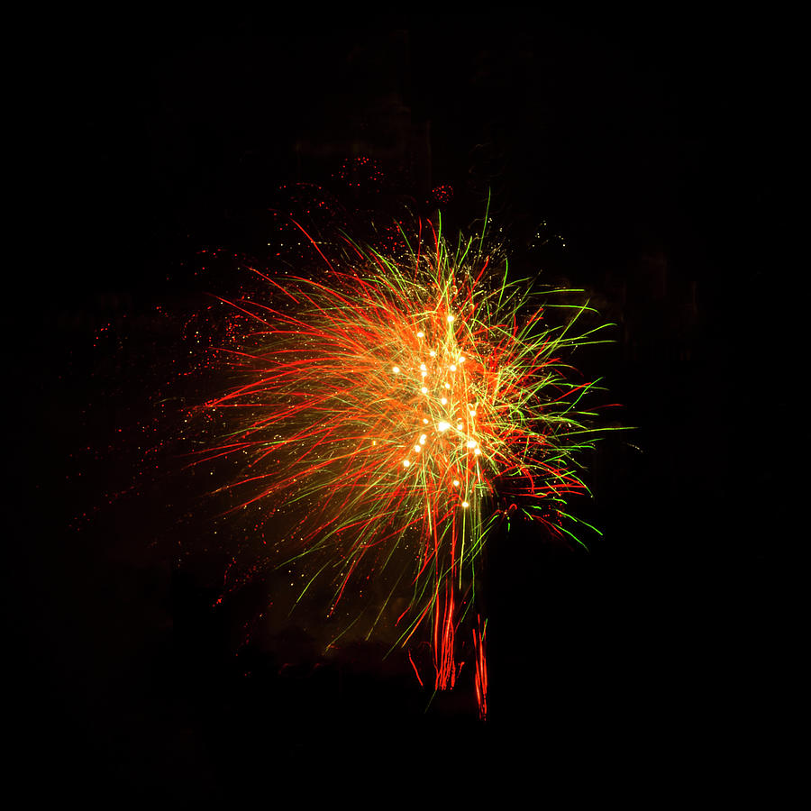 Whistleblower Fireworks on Black Photograph by Bonnie Follett