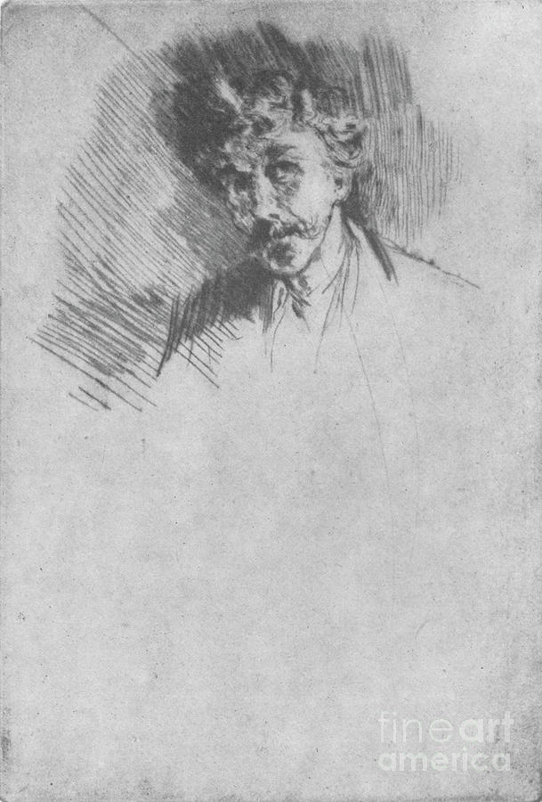 Whistler With The White Lock, 1879, 1904 Drawing by Print Collector