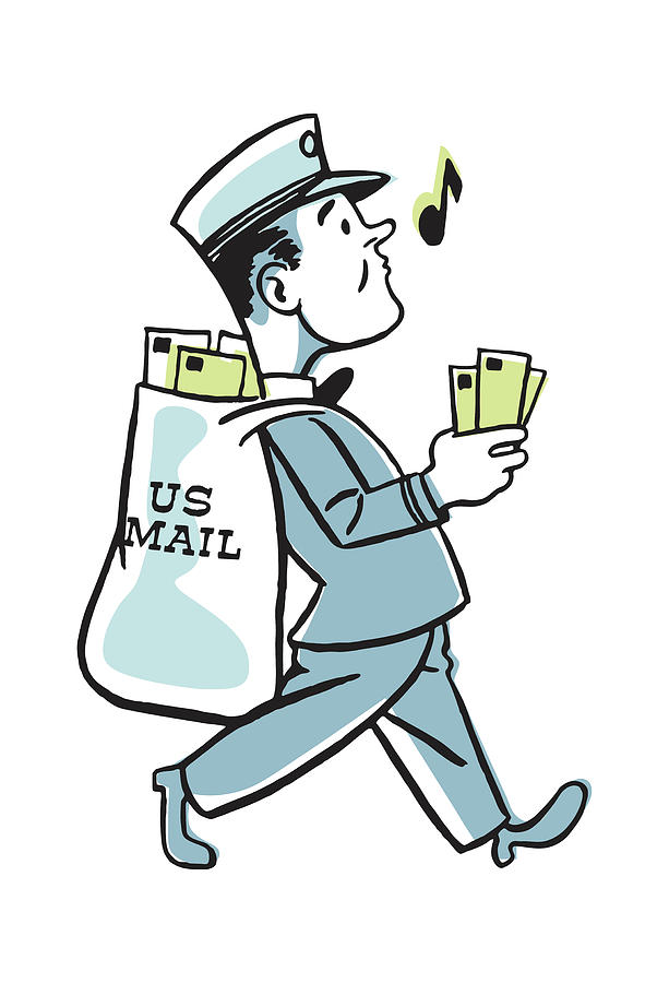 Whistling Postman Drawing by CSA Images - Pixels