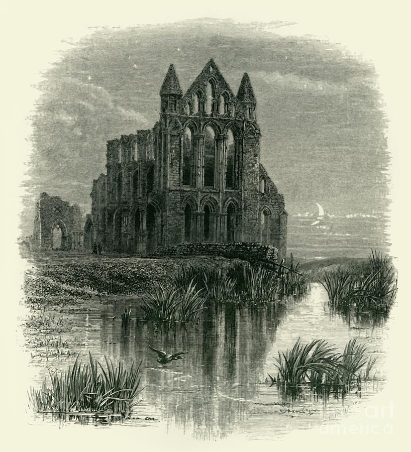 Whitby Abbey Drawing by Print Collector