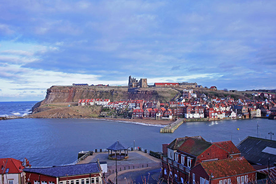 Whitby Harbour And Church Photograph by David Gould