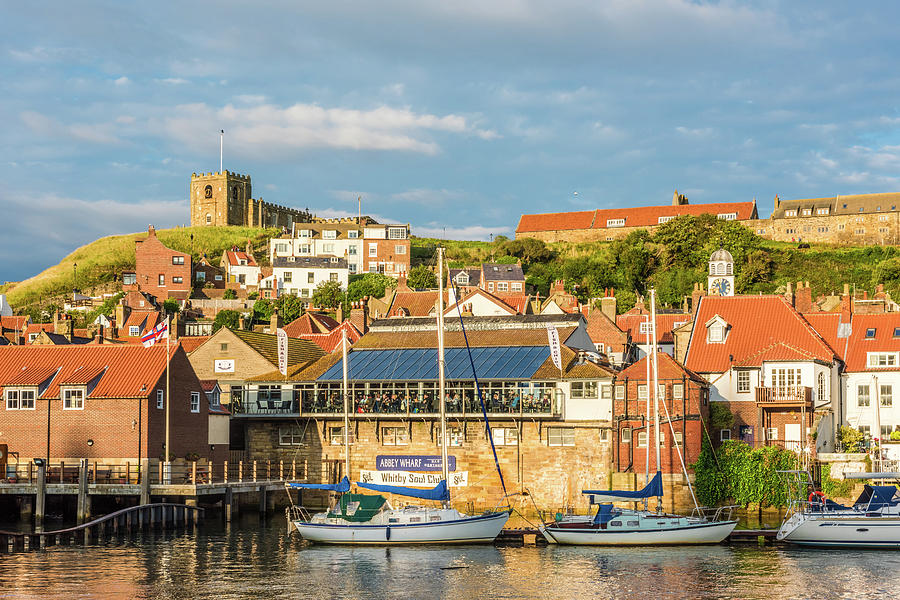 Whitby harbour, Yorkshire Photograph by David Ross
