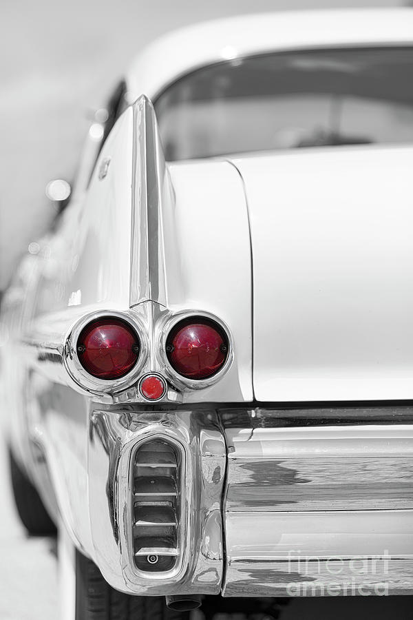 White 57 Cadillac Photograph by Dennis Hedberg