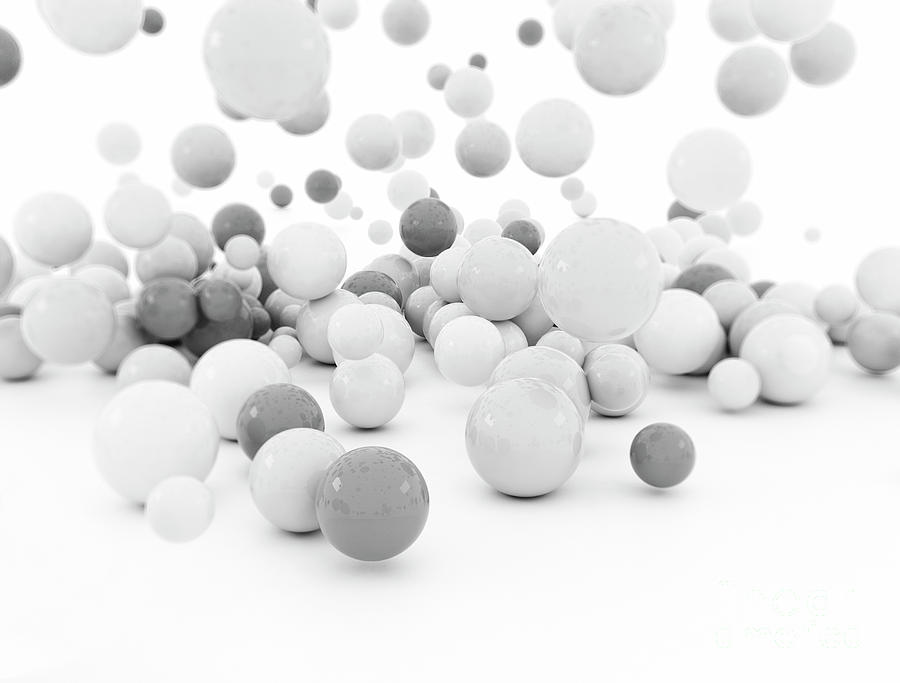 White And Grey Spheres Photograph by Jesper Klausen/science Photo Library