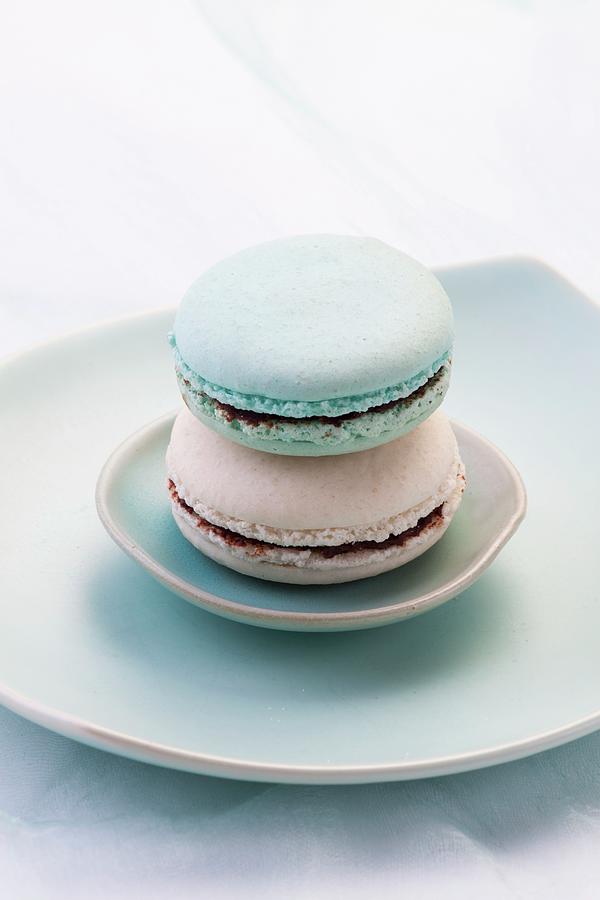 White And Turquoise Macaroons Photograph by Wawrzyniak.asia