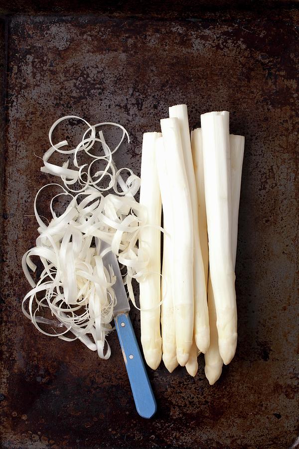White Asparagus, Peeled Photograph by Rua Castilho