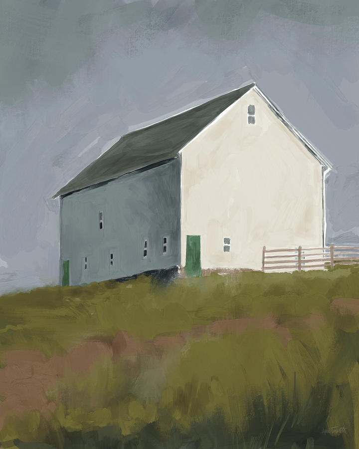 Barn Painting - White Barn I by Anne Tavoletti