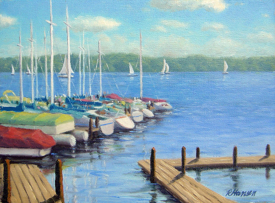 White Bear Lake Docking Painting by Rick Hansen