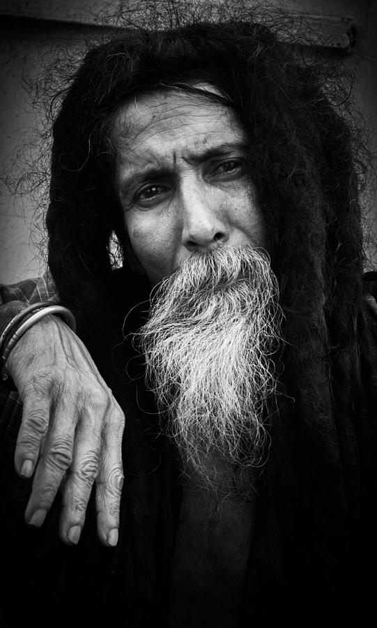 White Beard Old Man Photograph by Md Sabbir