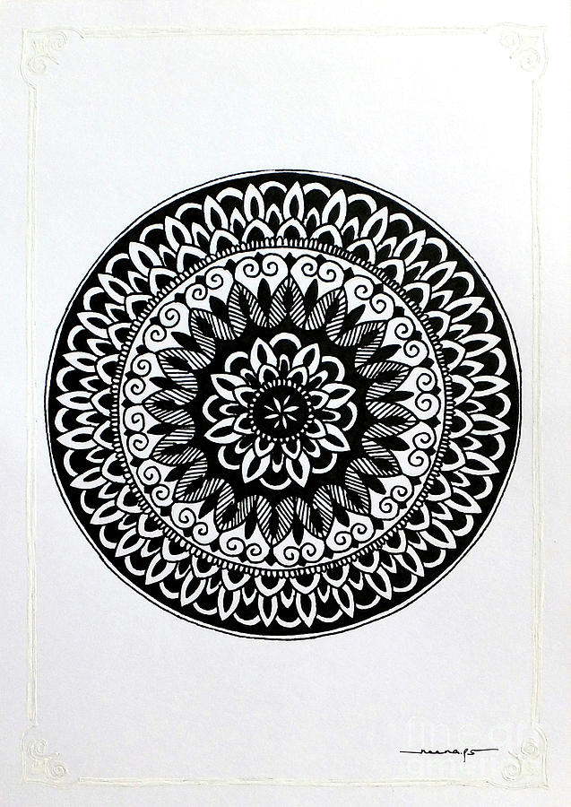 White Border Mini Mandala 2 by Kreativ Corner White Border Mini Mandala 2 by Kreativ Corner