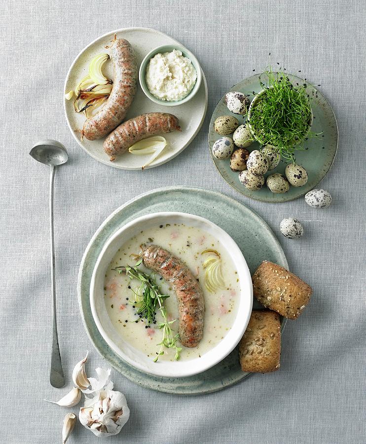 White Borscht With White Polish Sausage Photograph by Magdalena & Krzysztof Duklas