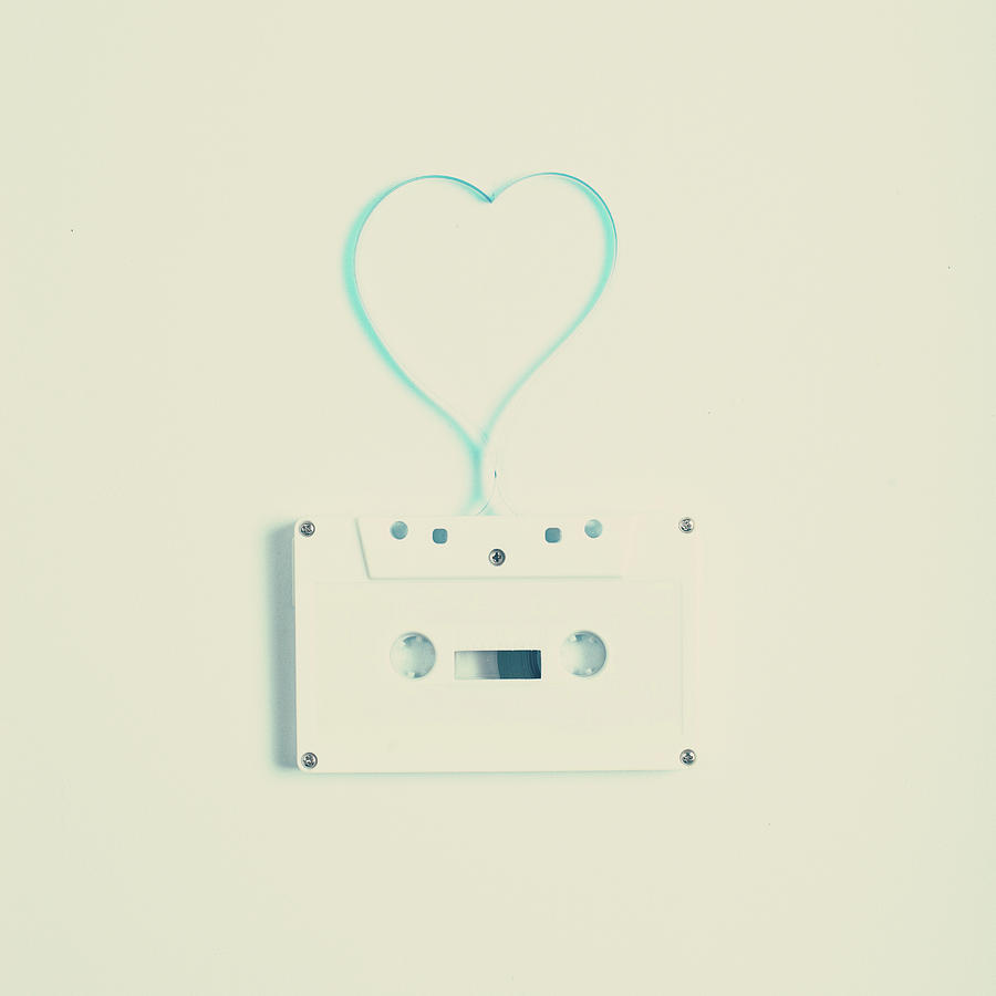 White Cassette Tape Photograph by Andrea Carolina Photography