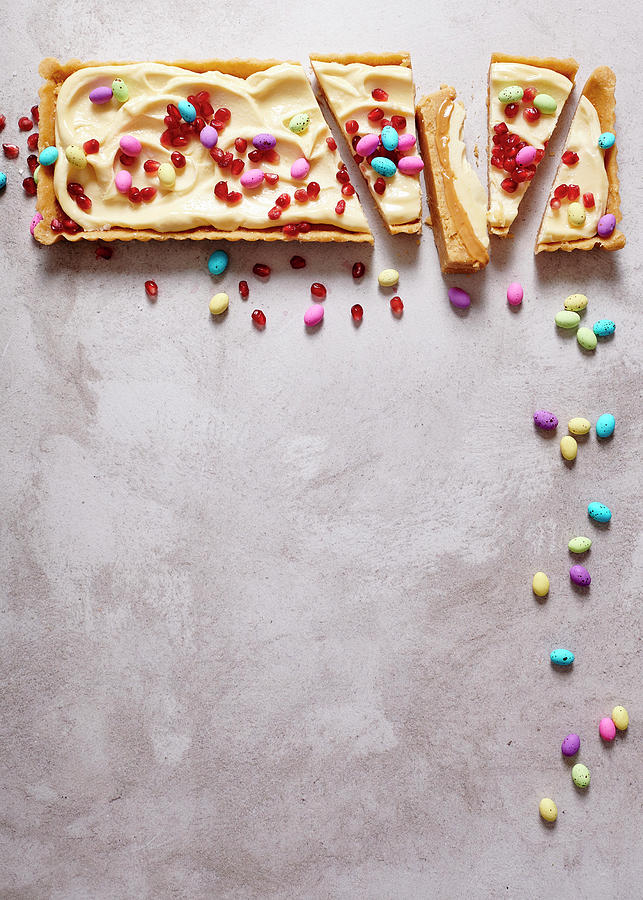 White Chocolate And Salted Caramel Tart Photograph by Great Stock!