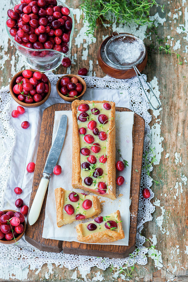 White Chocolate Pie With Cranberries Photograph by Irina Meliukh