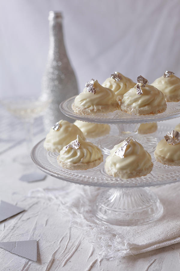 White Chocolate Sweets On A Cake Stand Photograph by Great Stock!