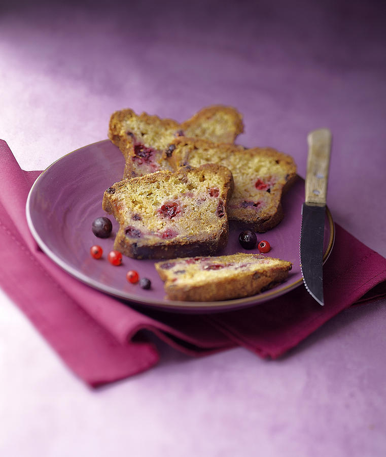 White Chocolate,redcurrant And Blackcurrant Fruit Cake Photograph by Scuiz In