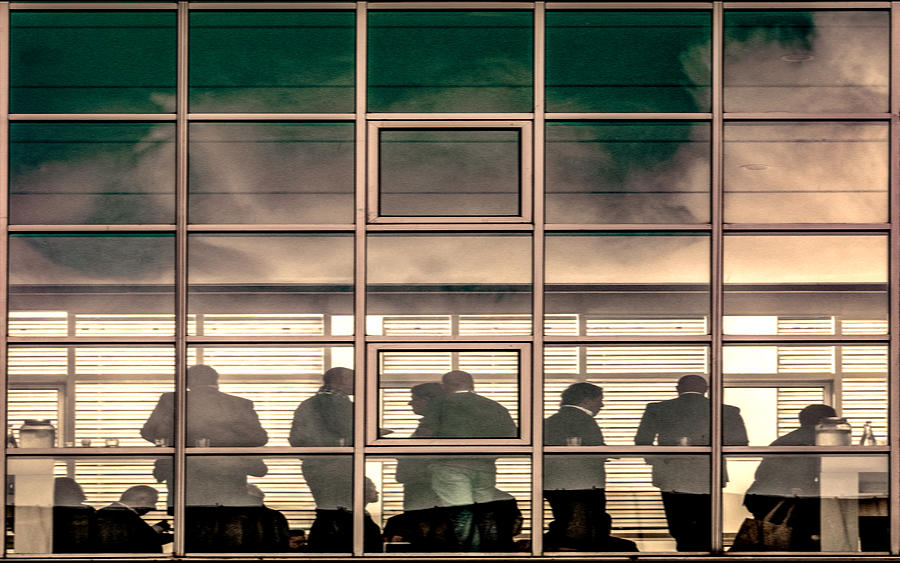 Architecture Photograph - White Collar Behind The Glass by Isabelle Dupont