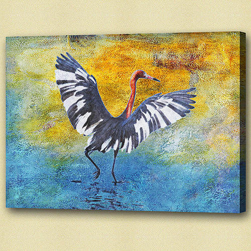 White Crane Painting by Vishal Gurjar - Fine Art America