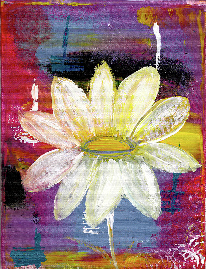 Flower Painting - White Daisy by Kathleen Tennant