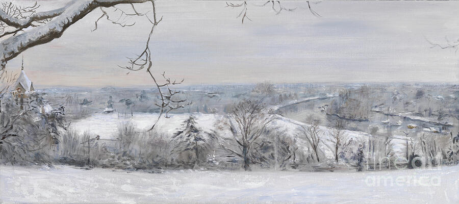 White Diamonds Richmond Hill Snow, 2015 (oil On Canvas) Painting by Christian Furr