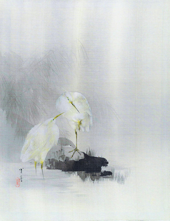 White Egret - Digital Remastered Edition Painting by Watanabe Seitei