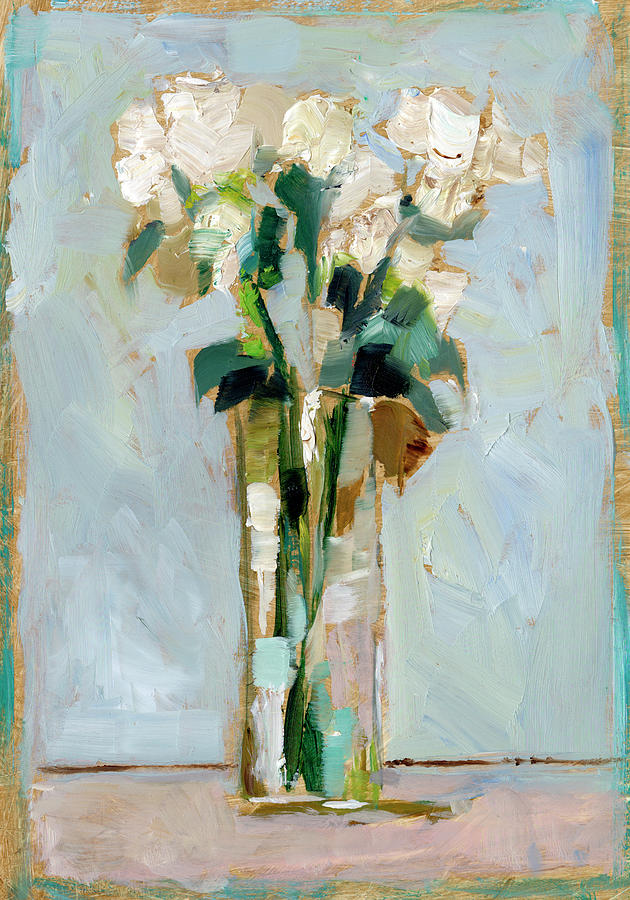 White Floral Arrangement II Painting by Ethan Harper - Fine Art America