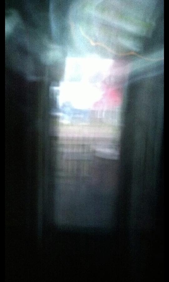 White Front Door Real Ghost Spirit Paranormal Supernatural Haunting Photograph by Delynn Addams