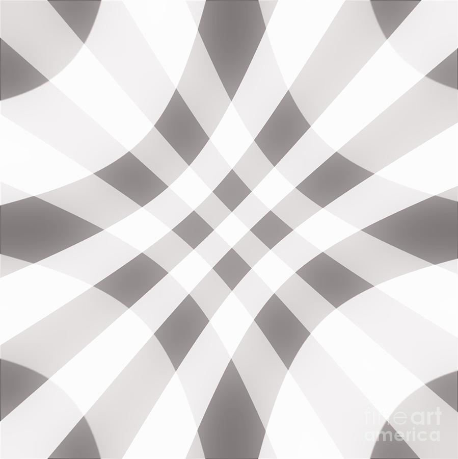 White Gray Crosshatch by Delynn Addams for Home Decor Digital Art by Delynn Addams
